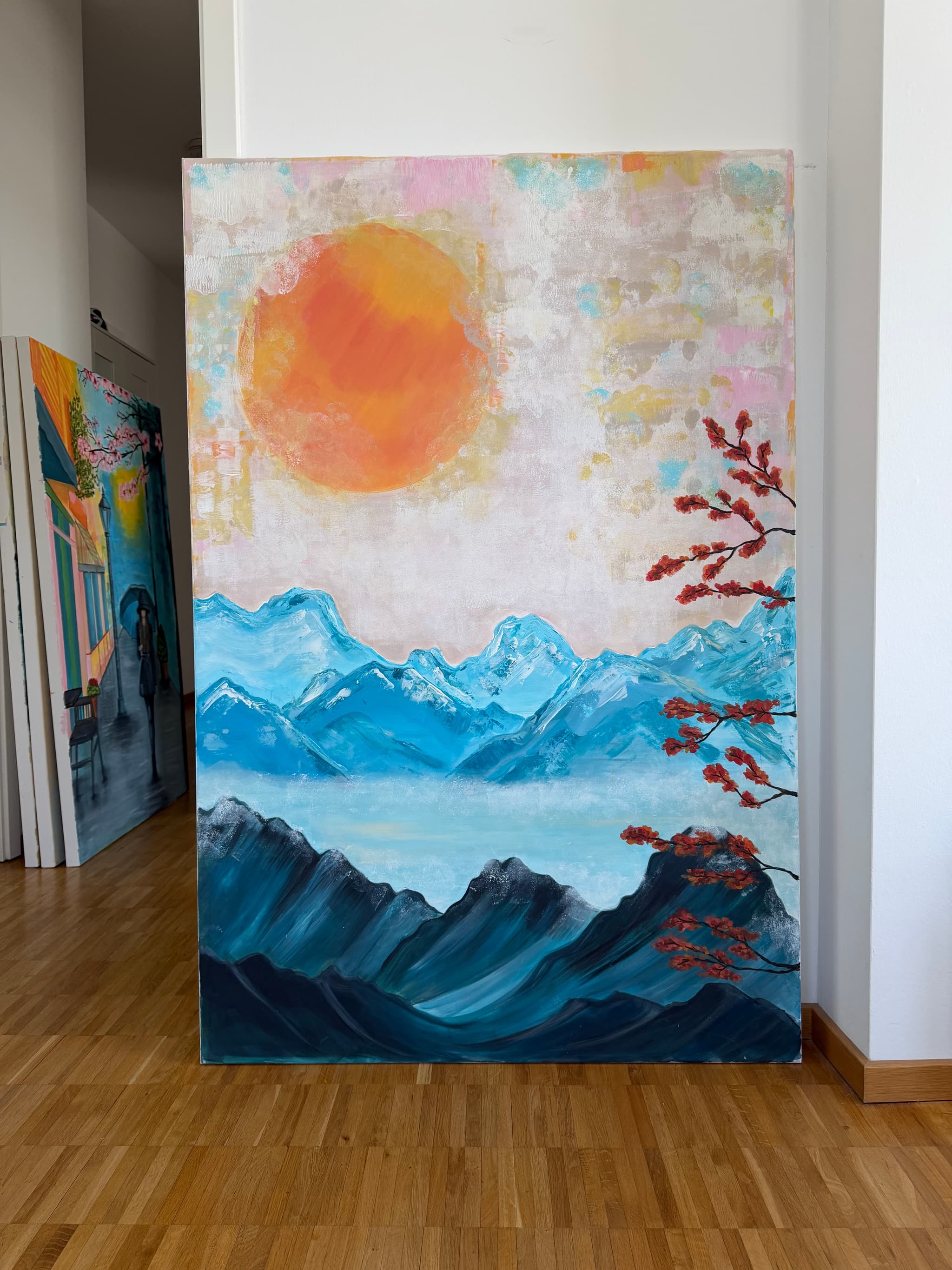 Mountain Sunrise — imagined mountains, real light