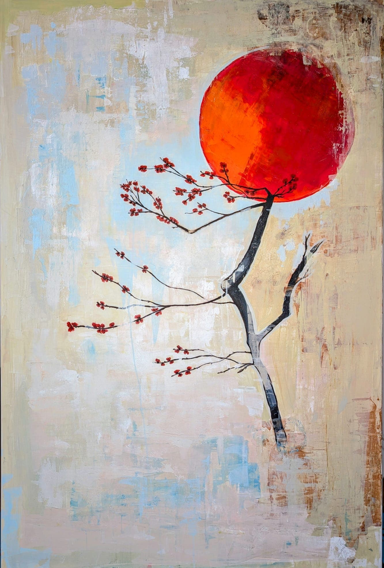 Red Sun, Bare Branch — a study in stillness